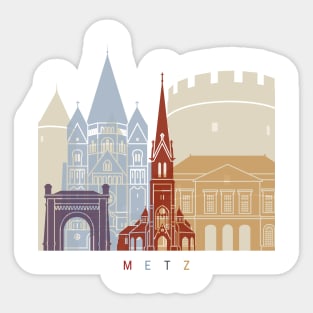 Metz skyline poster Sticker